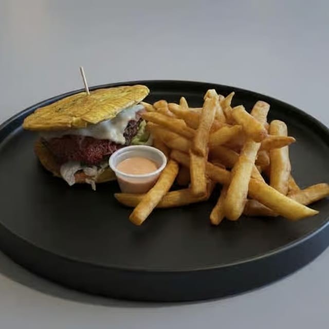 Steaktrami Sandwich.